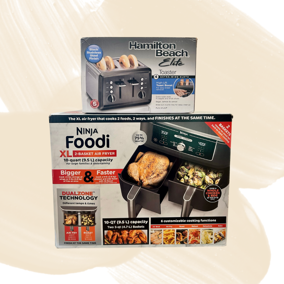 Ninja Foodi Digital Air Fryer XL & Hamilton Beach Elite Toaster
