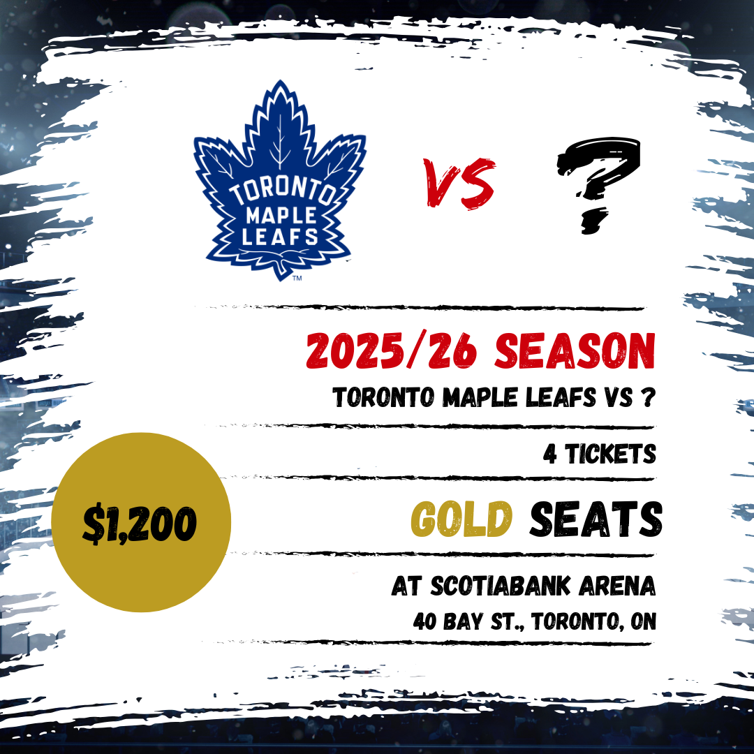 Toronto Maple Leafs 2025/26 Season Tickets - 4 Gold Seats