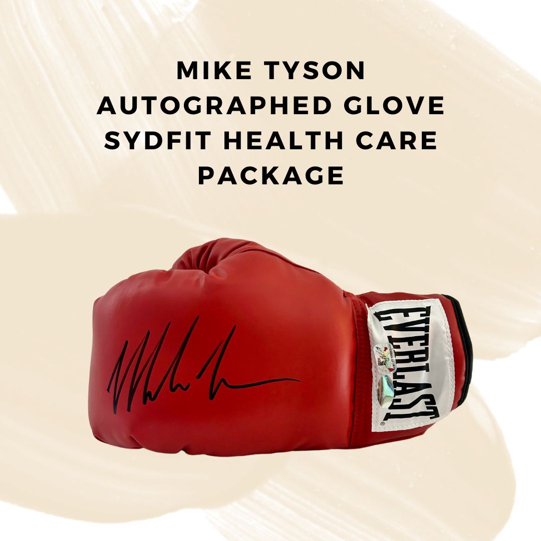 Mike Tyson Autographed Glove Sydfit Health Care package